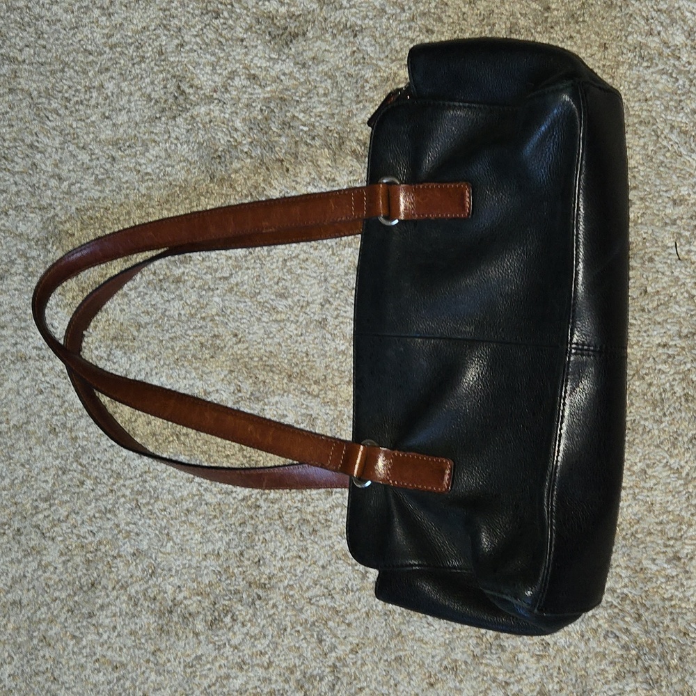 Black Fossil Hand Bag Medium Purse Ladies Bag Shoudler Bag Purse - Picture 2 of 4